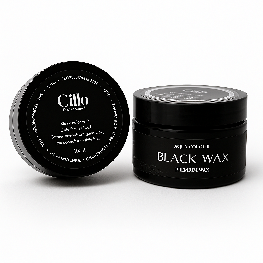 Cillo Black Colouring Aqua Hair Gel Wax Full Force White Hair Cover - 100ml