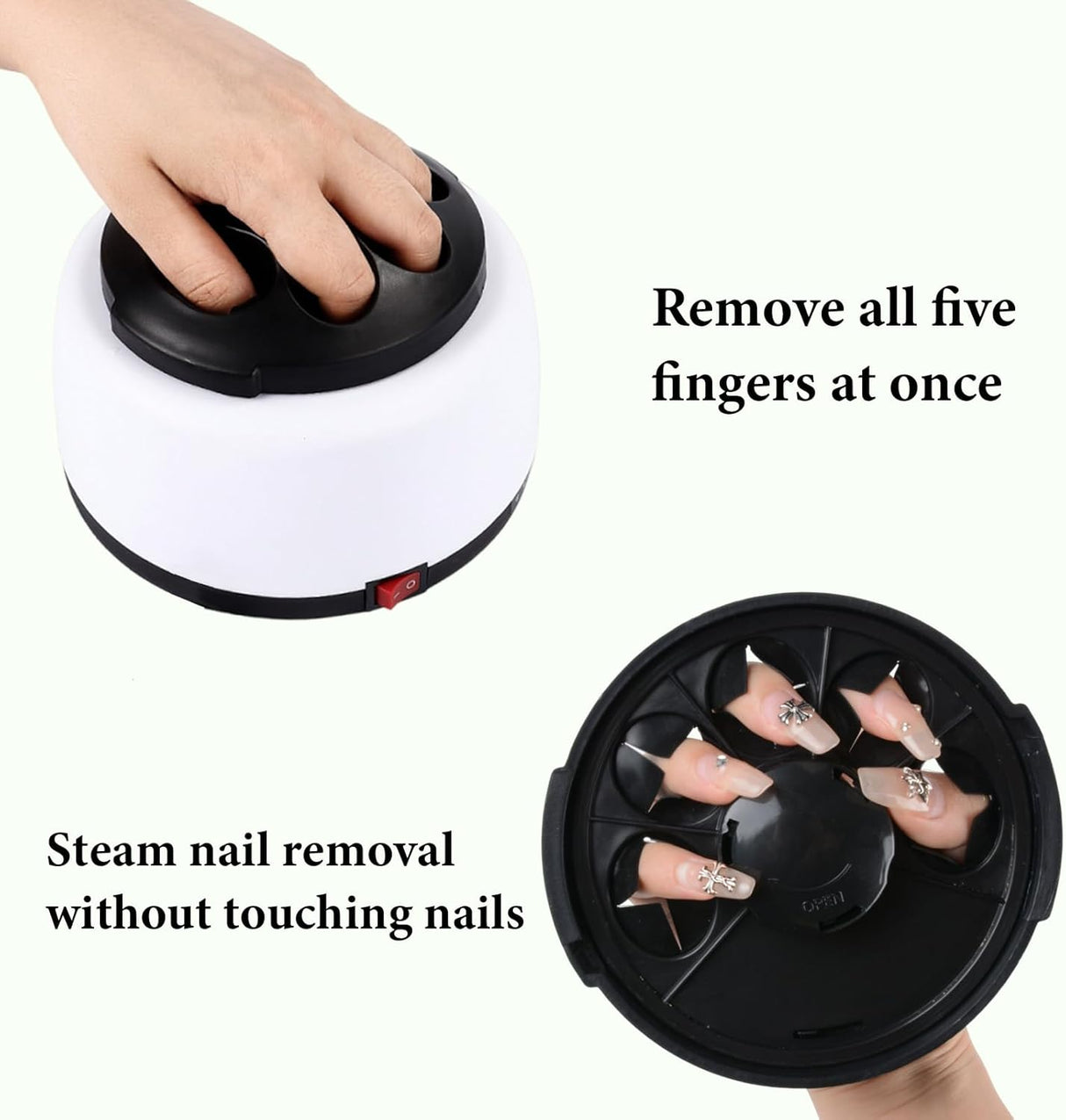 NBHS Electric Steam Nail Gel Remover – 36W UV Polish Steamer Machine