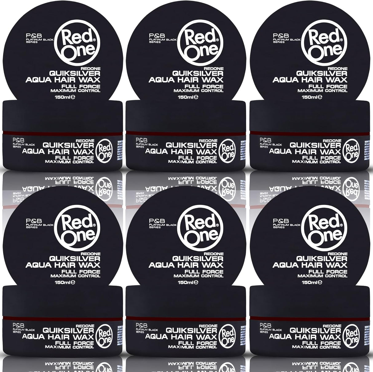6x RedOne Silver Hairstyling Wax full force Red One 150ml