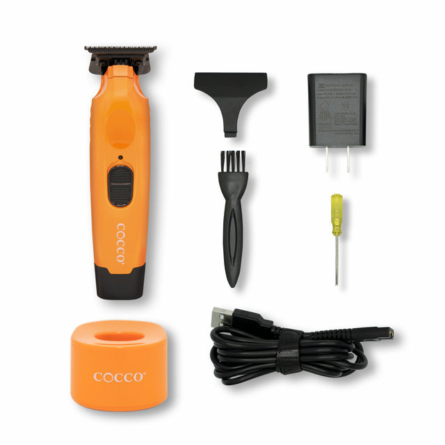 Cocco Hyper Veloce Pro Trimmer – Orange, DLC Blade, Cordless, Dock Base