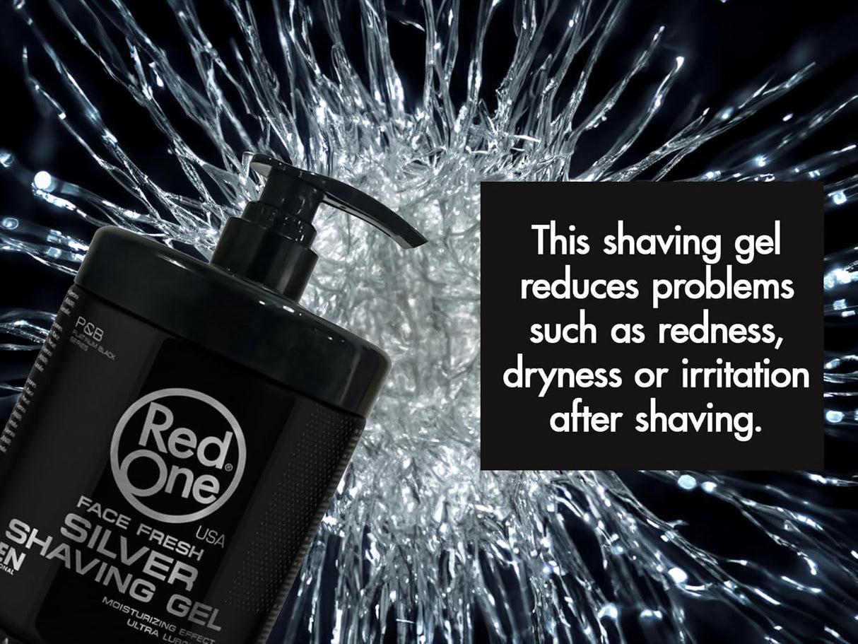 RedOne Shaving Gel Face Fresh Silver 500ml
