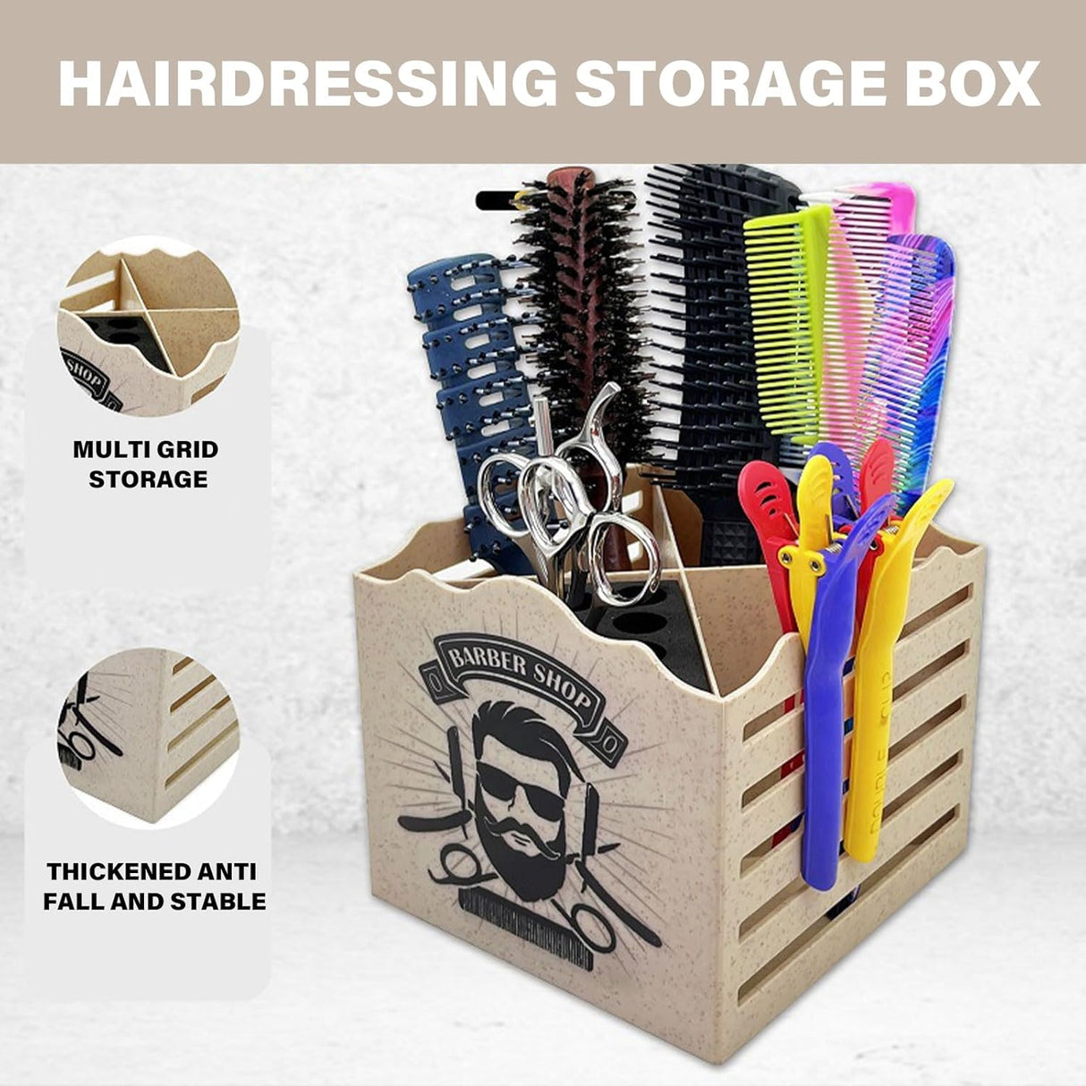 Shear Holder Hair Cutting Scissors Barber Tools Holder Light Brown