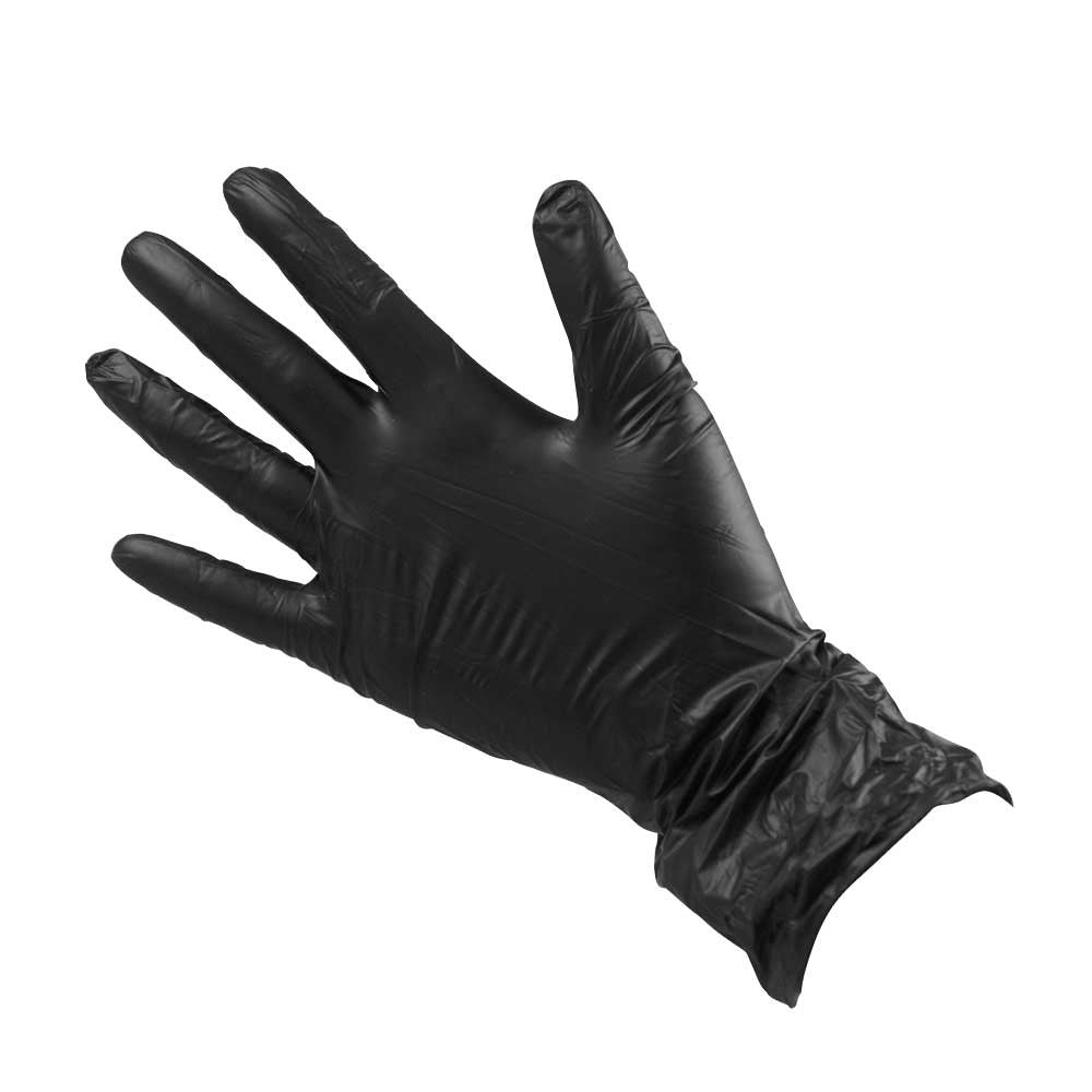 Salon Smart Black Vinyl Barber Disposable Gloves 100pk(Choose Your Size)