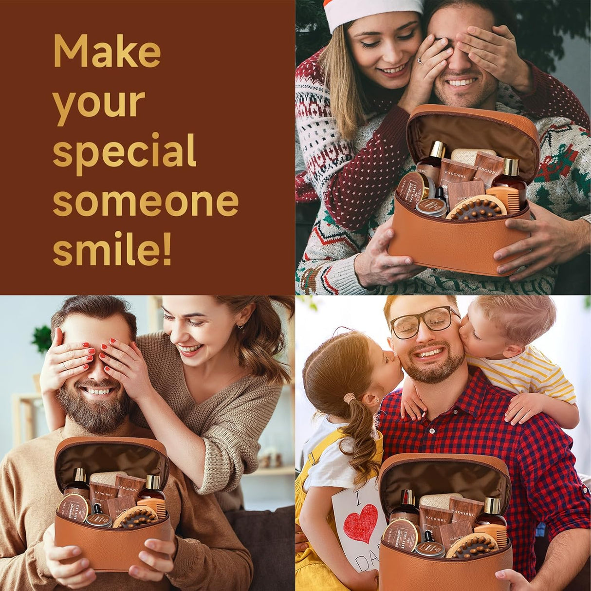 NBHS 32-Piece Sandalwood Bath & Beard Care Gift Set – Luxury Men’s Kit