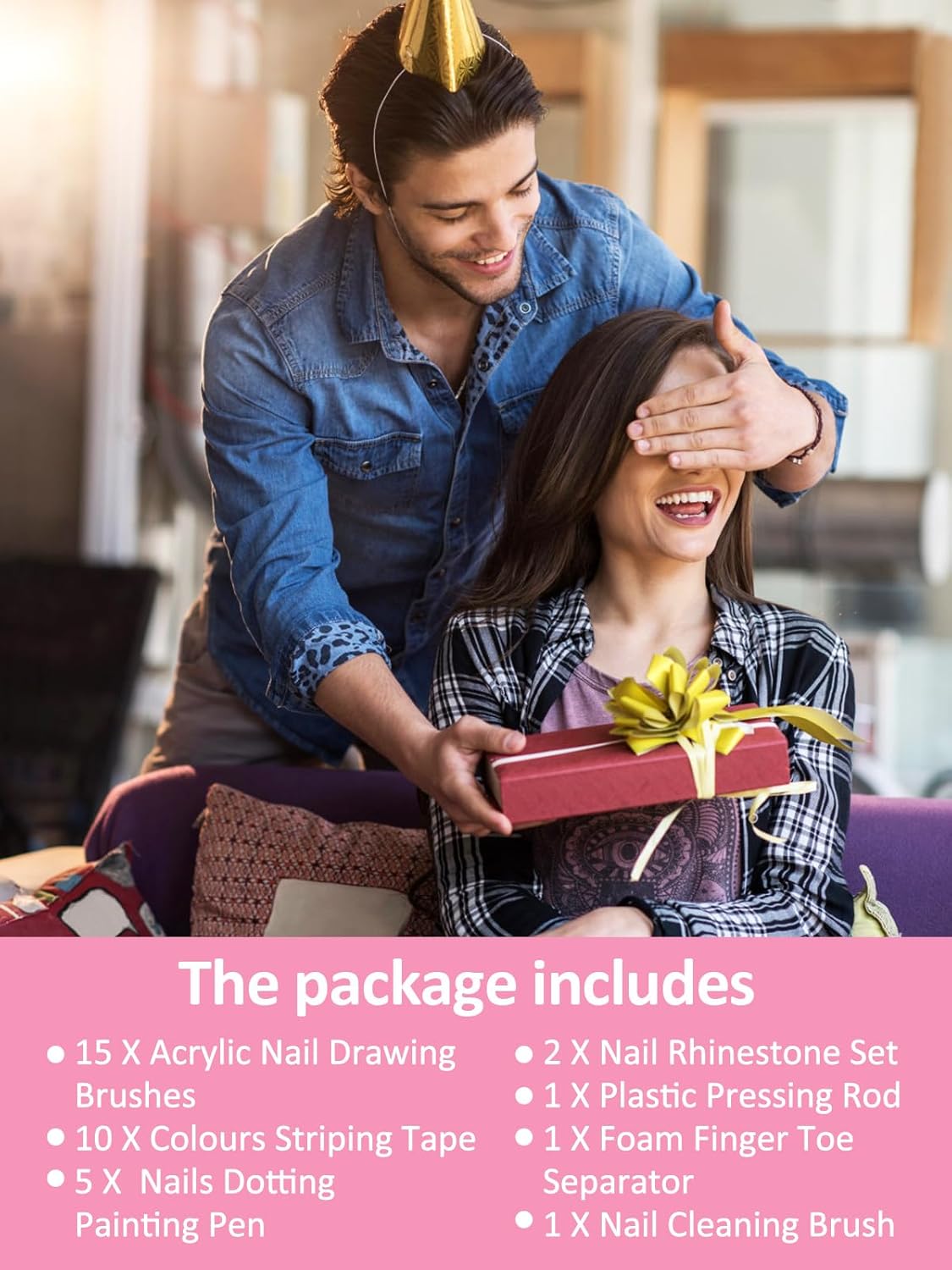 NBHS All-in-One Nail Art Tools Kit – Brushes, Dotting Pens & Rhinestones