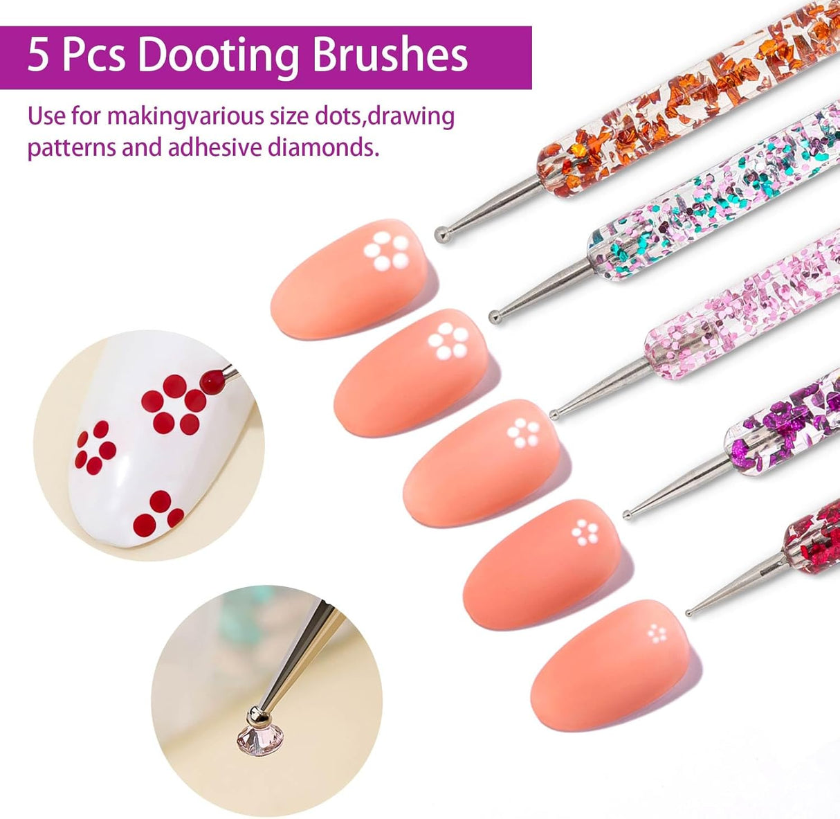 NBHS 36-Piece Nail Art Brush & Tool Kit – All-in-One DIY Design Set