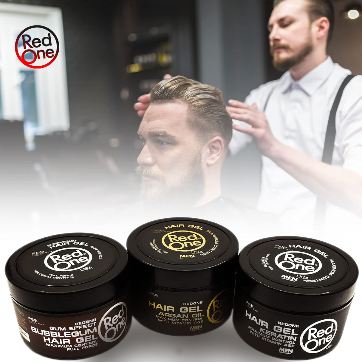 RedOne Hair Styling Gel Argan Oil Men Products 450ml