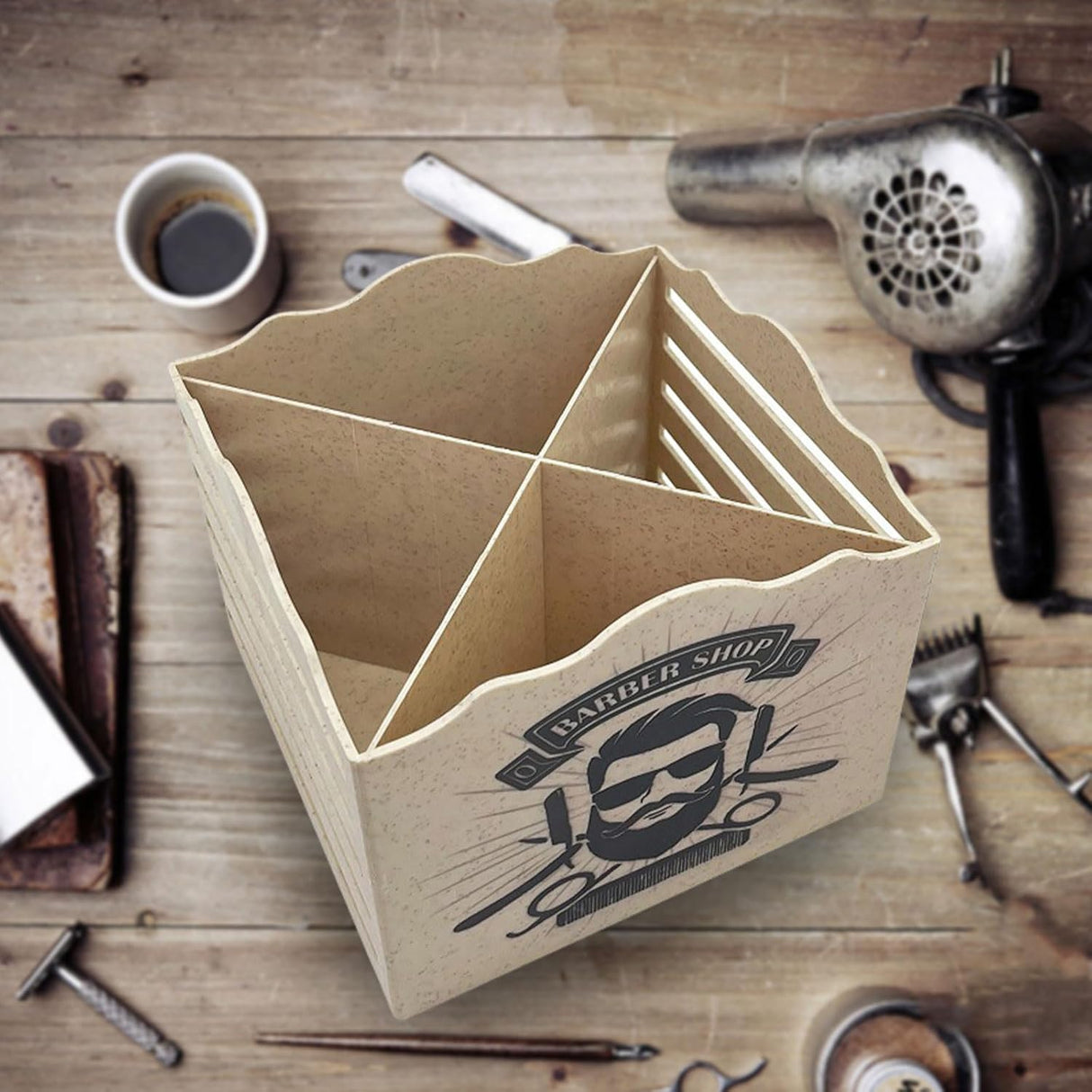 Shear Holder Hair Cutting Scissors Barber Tools Holder Light Brown