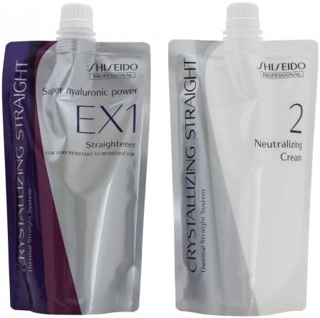 Shiseido Crystallizing Straight EX1 + Neutralizer Cream Set - 400g Each