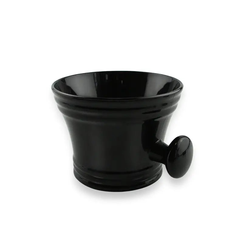 Plastic Shave Mug Bowl with Handle - Black