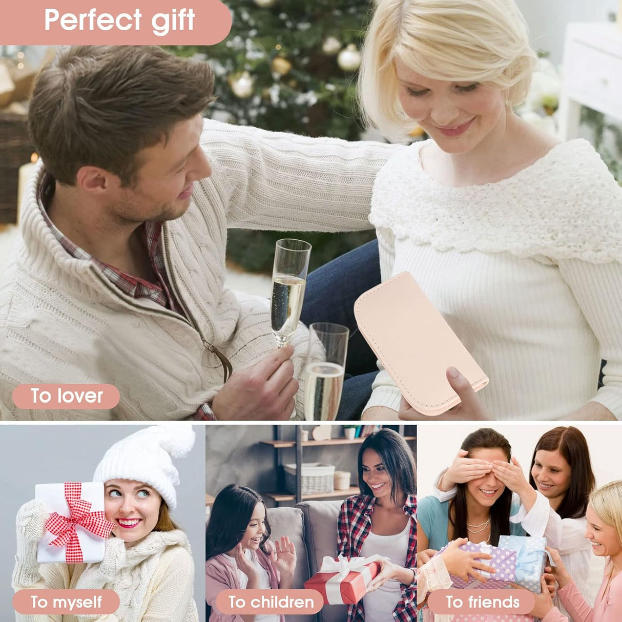 NBHS Rose Gold 12-in-1 Manicure Set – Beauty Kit with Pink Leather Case