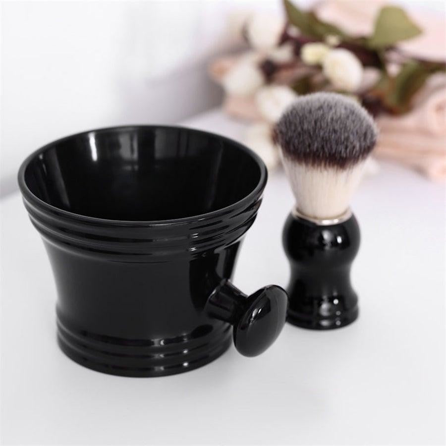 Shaving Soap Mug Bowl with Handle & Shaving Brush – 2-Piece Set