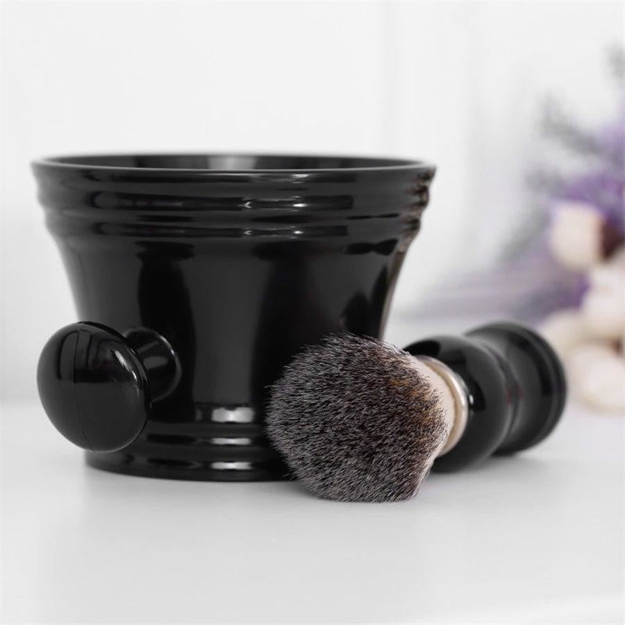 Shaving Soap Mug Bowl with Handle & Shaving Brush – 2-Piece Set
