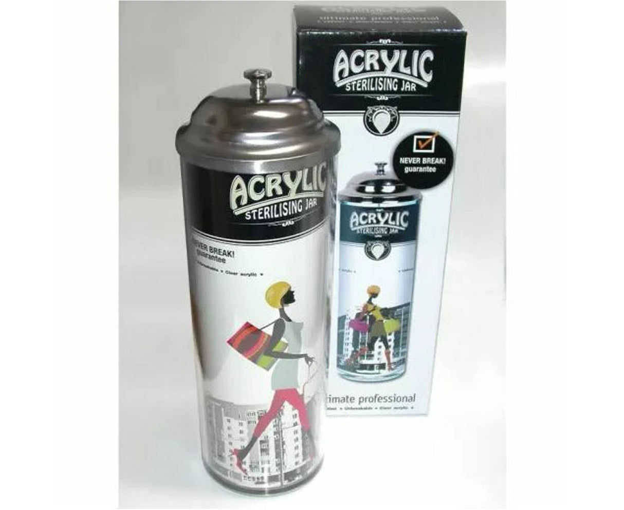 Barber Salon Acrylic Disinfectant Jar with Removable Basket