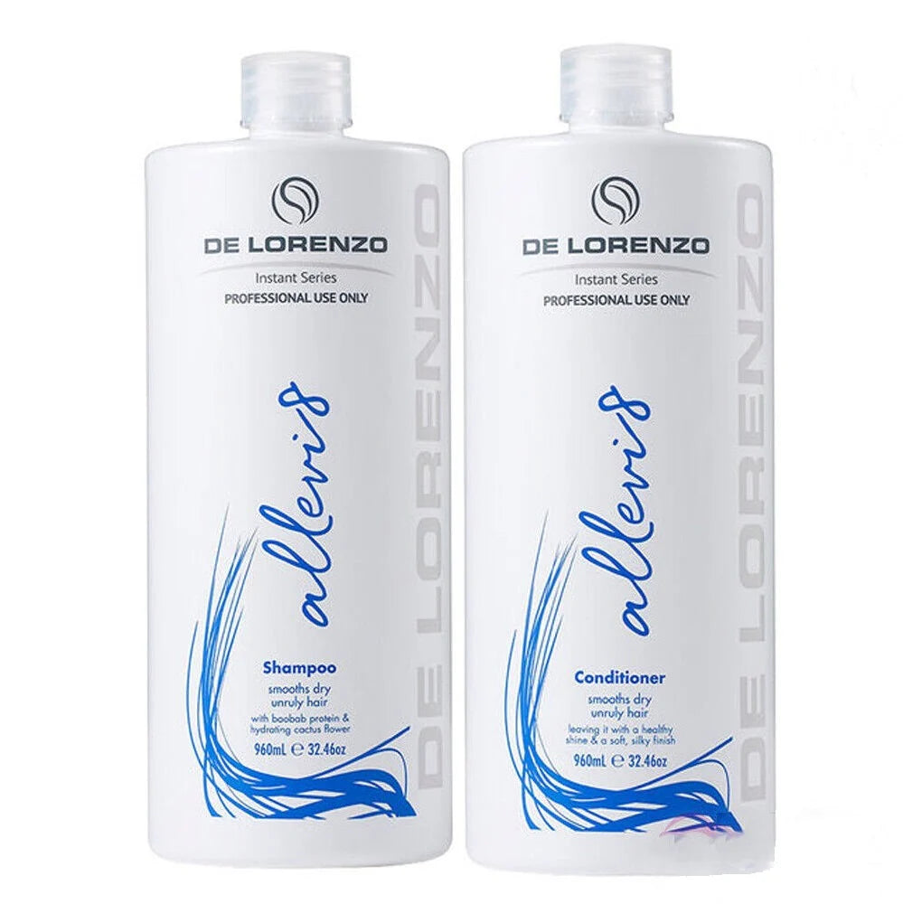 De Lorenzo Instant Allevi8 Shampoo & Conditioner 960ML Bundle