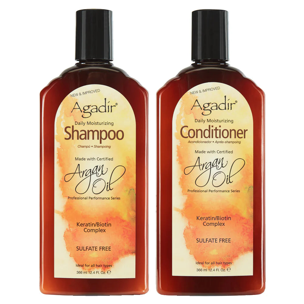 Agadir Argan Oil Daily Moisturising Shampoo And Conditioner 366ml Bundle