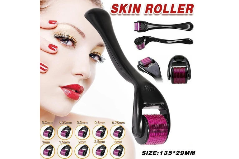 Derma Roller Titanium Micro Needle Skin 540 Needles Scars Anti Aging Dermaroller