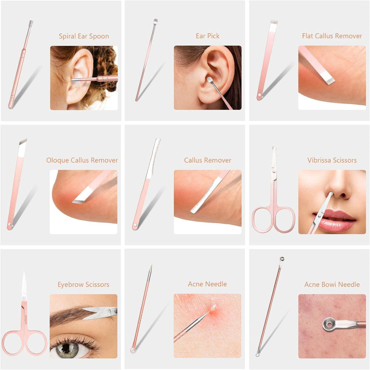 NBHS 18-Piece Manicure Set – Stainless Steel Nail Clippers & Grooming Kit