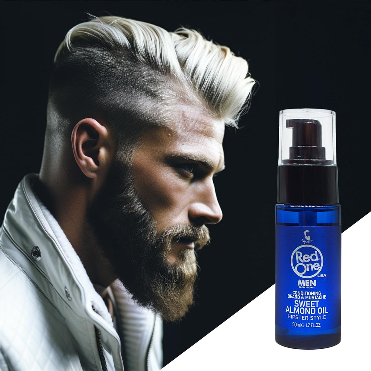 RedOne Sweet Almond Beard Care Oil – 50ml Blue