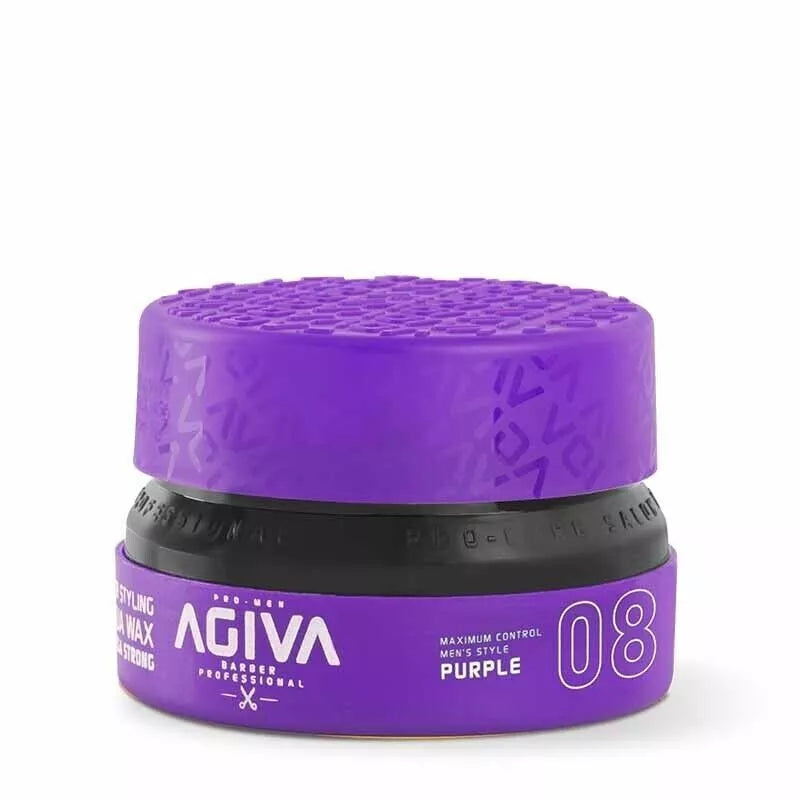 3x Agiva Styling Aqua Wax 08 Cool Bright - 155ml - Purple