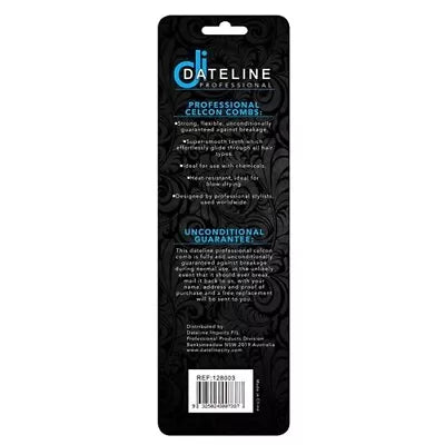 Dateline Professional Blue Celcon Tapered Styling Comb - 401