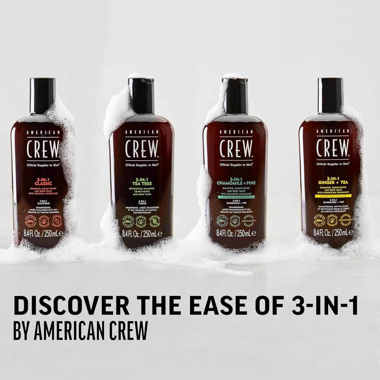 American Crew 3-in-1 Shampoo, Conditioner and Body Wash Chamomile and Pine, 450 ml