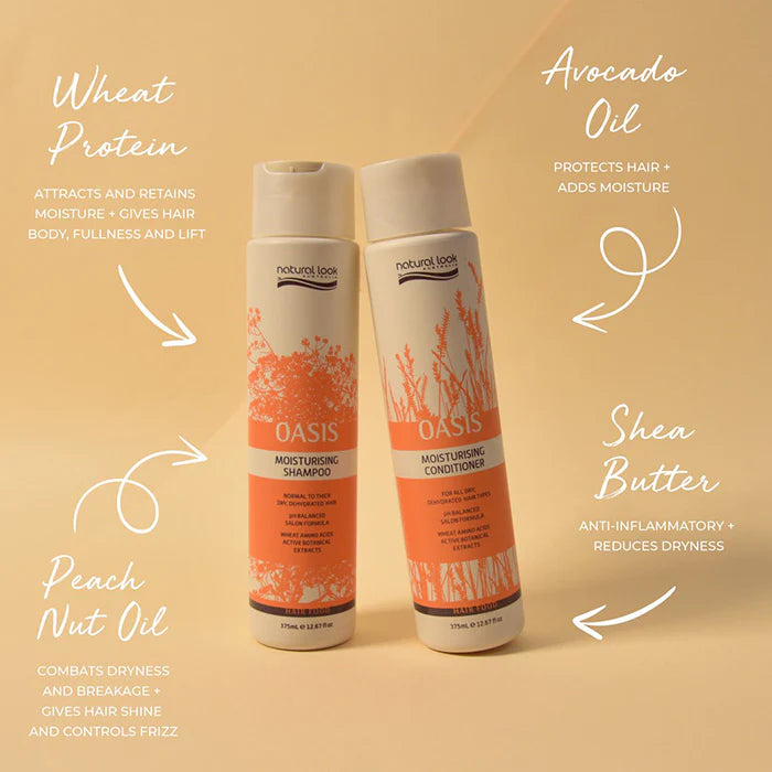 Natural Look Oasis Moisturising Shampoo & Conditioner 1L Bundle