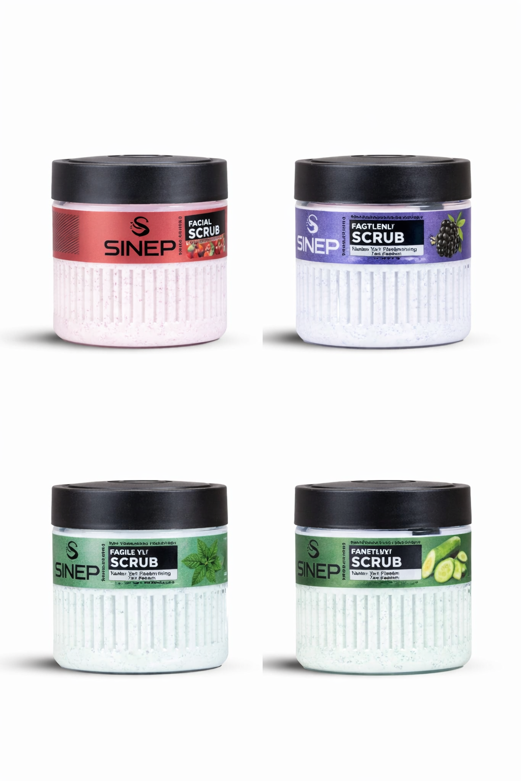 SINEP Pro-Care Facial Scrub Blackberry – Revitalising Face Peeling