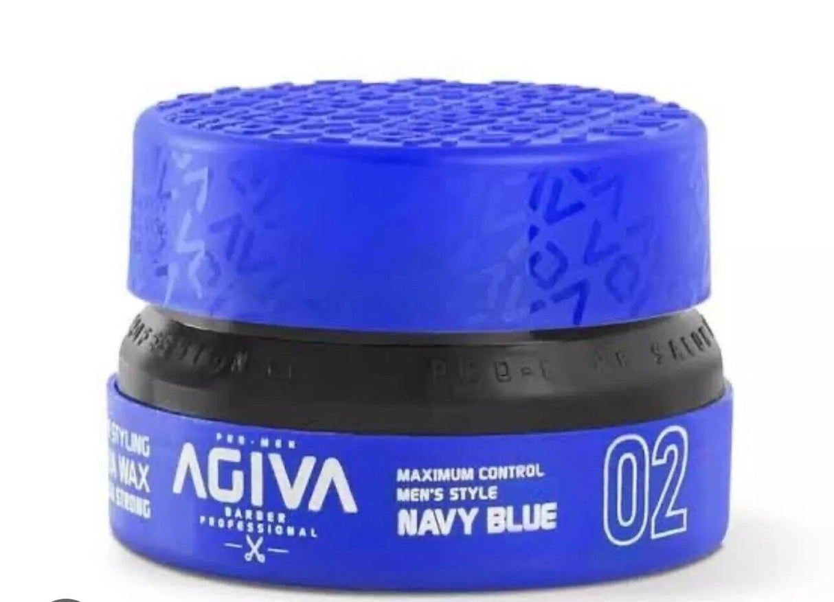 3x Agiva Aqua Hair Styling Wax 155ml - Blue