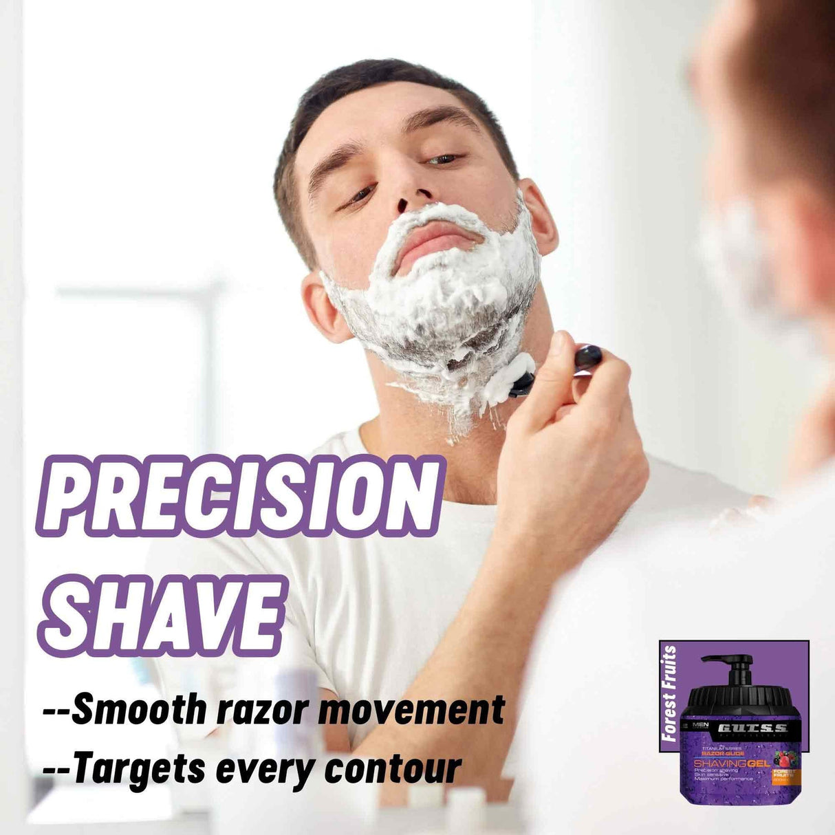 Gutss Razor Glide Shaving Gel 500ml – Forest Fruits Clear Shave Gel