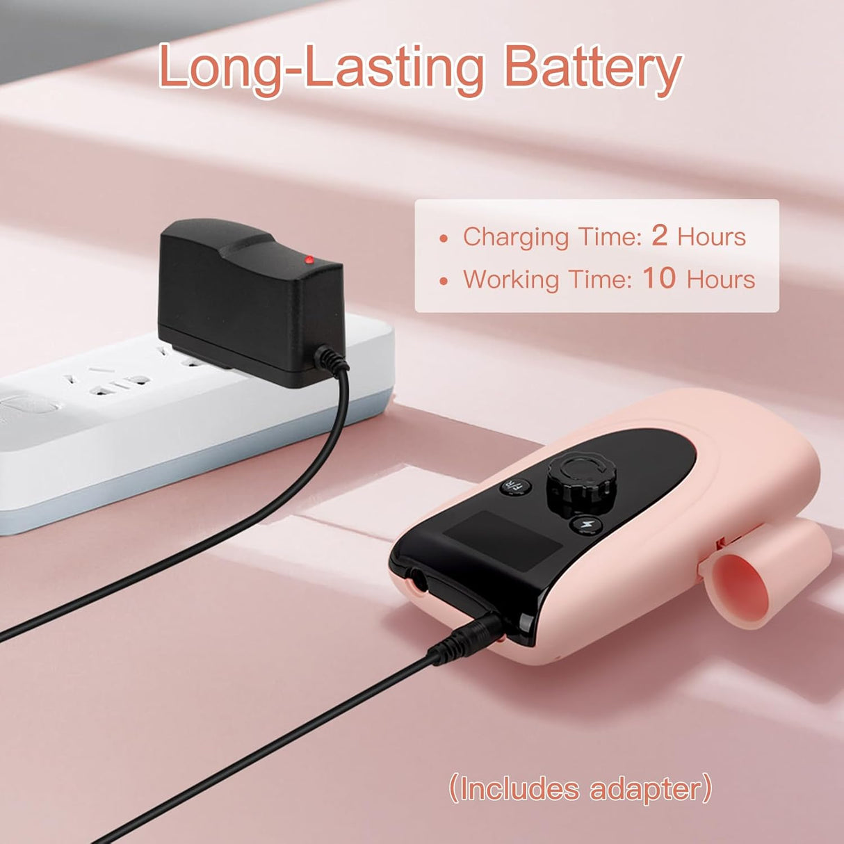 NBHS 35,000 RPM Professional Rechargeable Nail Drill – Pink E-File