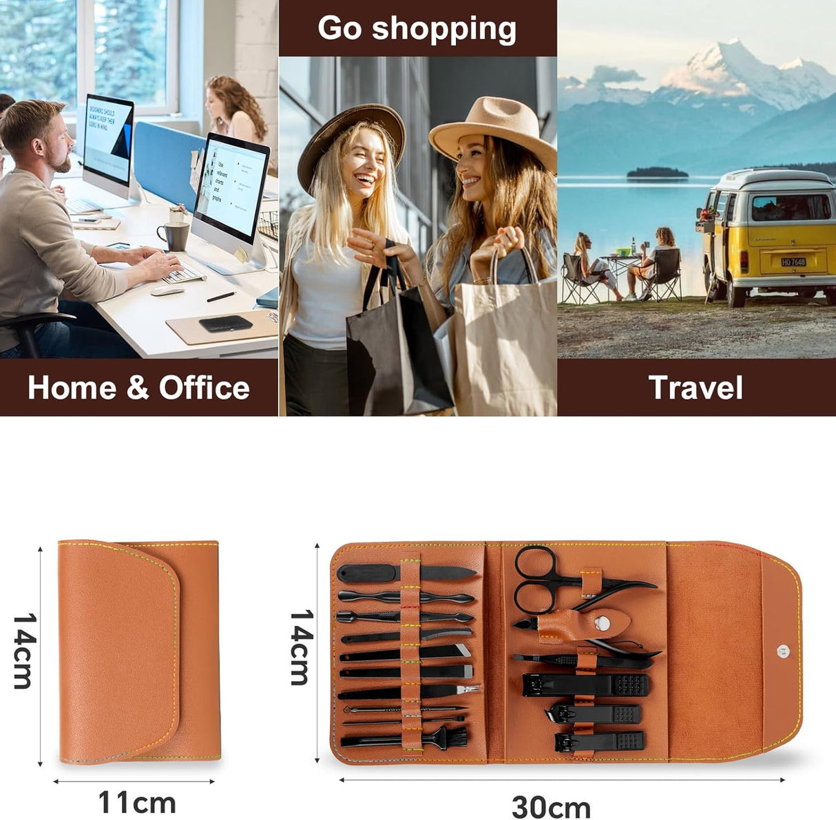 NBHS 16-in-1 Manicure Set – Stainless Steel Nail Clippers & Grooming Kit