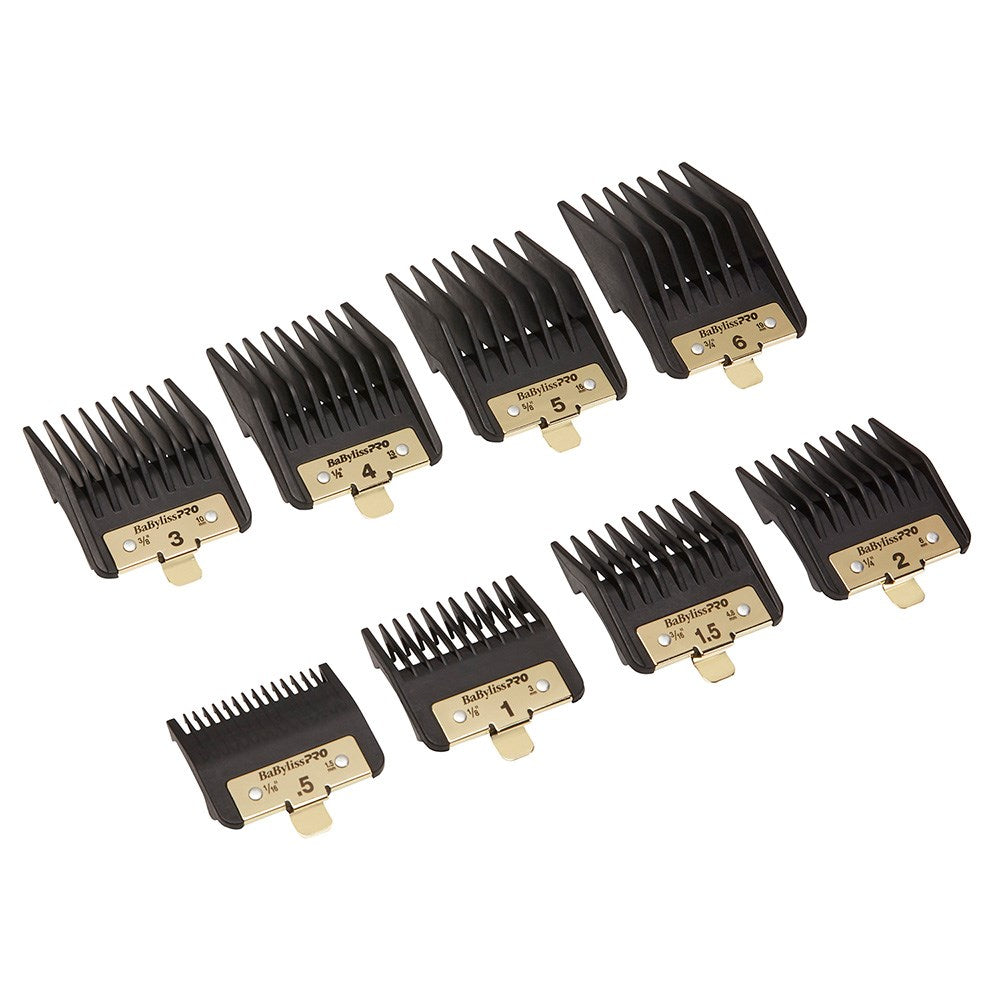 BaBylissPRO Premium Hair Clipper Comb Attachment Set 8pk