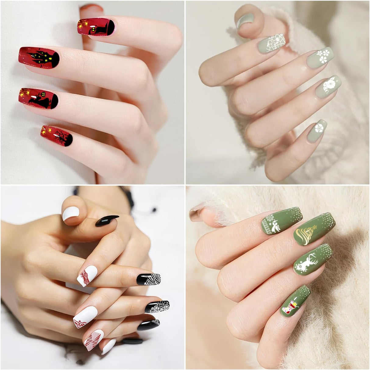 NBHS Nail Stamping Plates Kit – 15pcs Templates with Stamper & Scraper