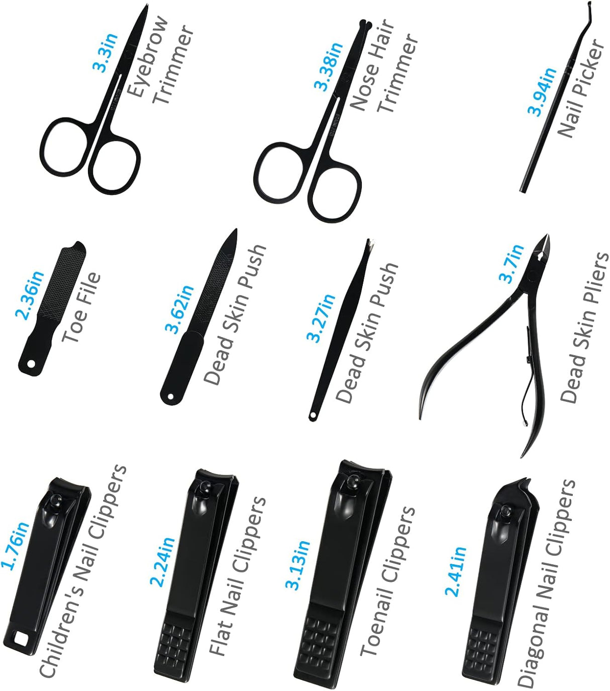 NBHS 26-Piece Manicure Set – Stainless Steel Grooming Kit, Men’s Gift Set