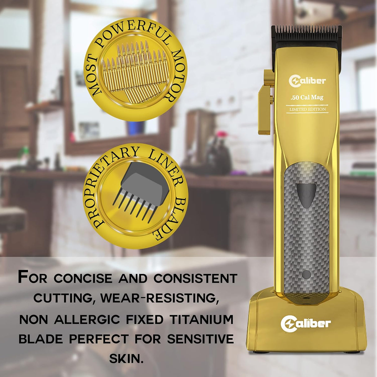 Caliber .50 Cal Cordless Clipper - Gold