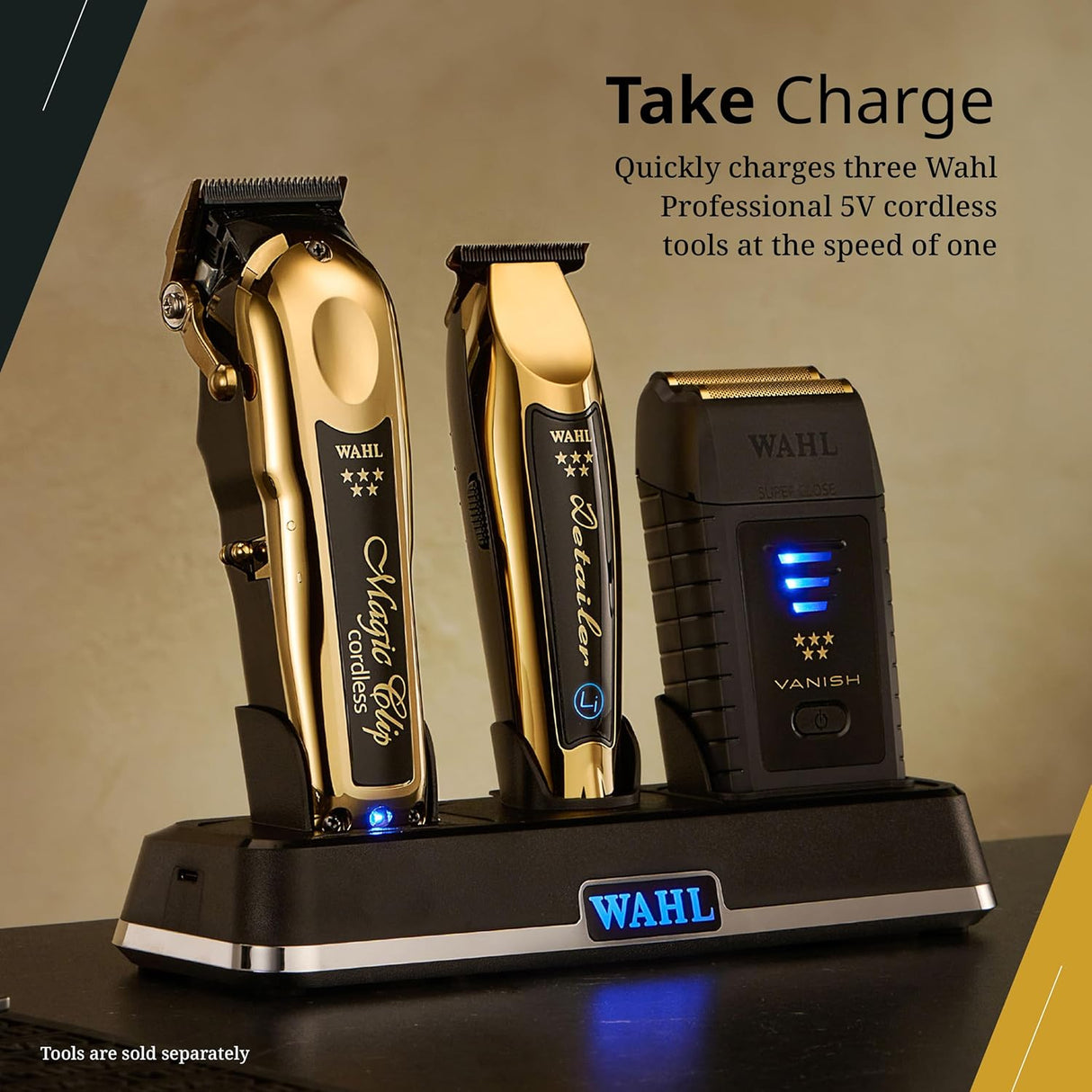 Wahl Professional Power Station – 3-in-1 Charging Dock with USB-C Port