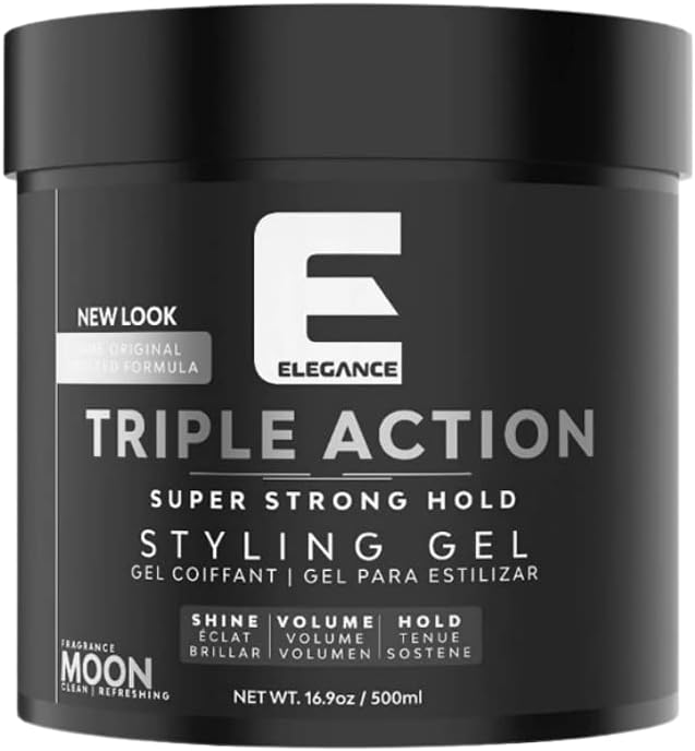 3x Elegance Triple Action Hair Gel – 500ml Grey