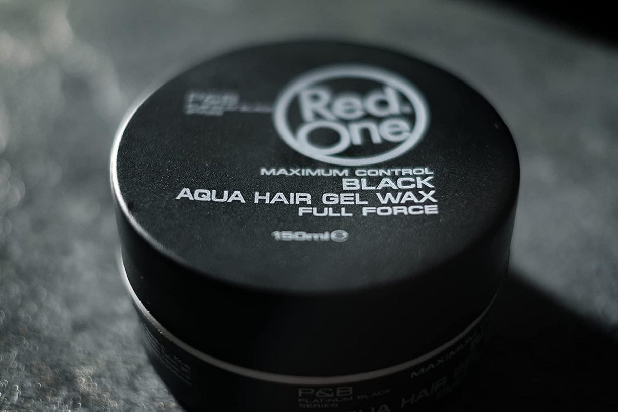 3 x RedOne Black Aqua Hair Styling Wax Full Force | 150 ml | Red One Wax