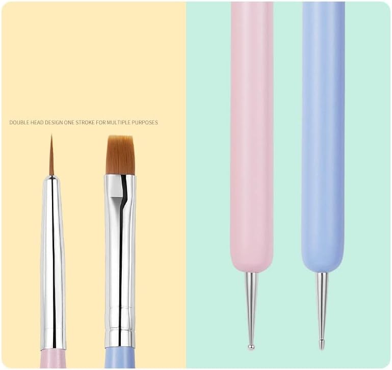 NBHS 6pcs Nail Art Brushes Set – Gel Extension, Liner & Painting Tools