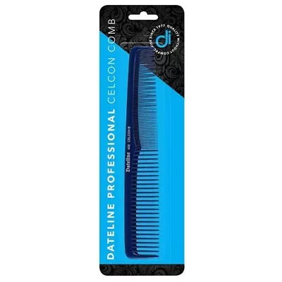 Dateline Professional Blue Celcon Styling Comb 17.5cm - 400