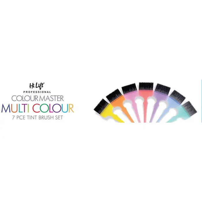 Hi Lift Colour Master Multi Colour 7-Piece Tint Brush Set –Hair Coloring Tools
