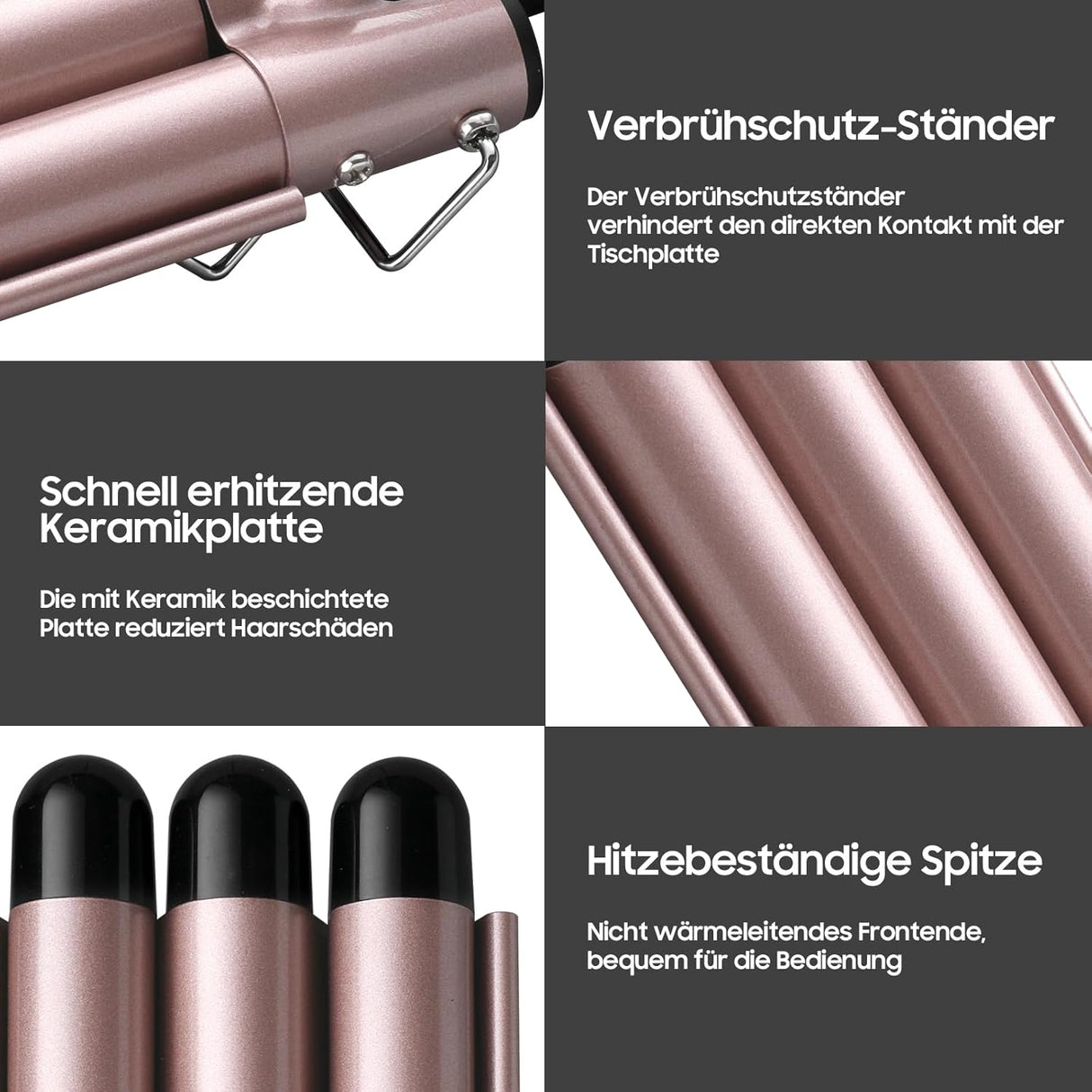 NBHS 5-in-1 Curling Iron Set – Ceramic Barrels & Adjustable Temperature