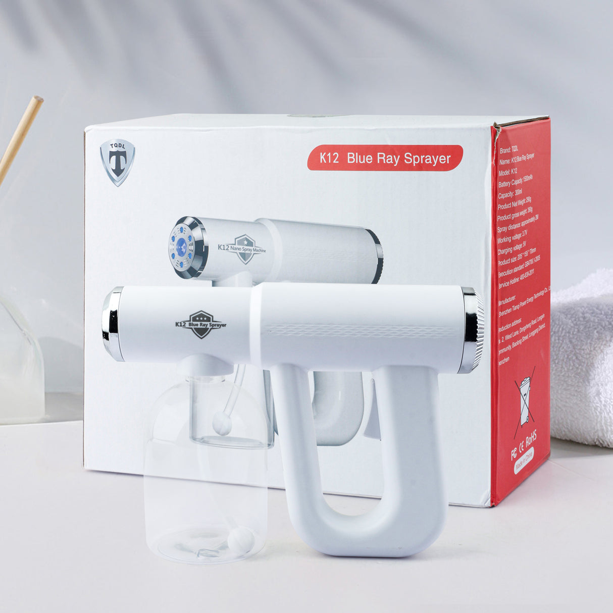 Nano Mist Sprayer – Rechargeable Wireless Blue Ray Disinfectant Atomizer for Salon & Home Use