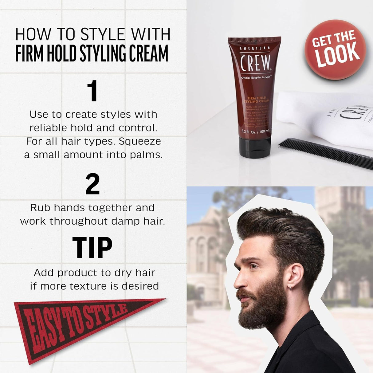 American Crew Firm Hold Styling Cream – 100ml