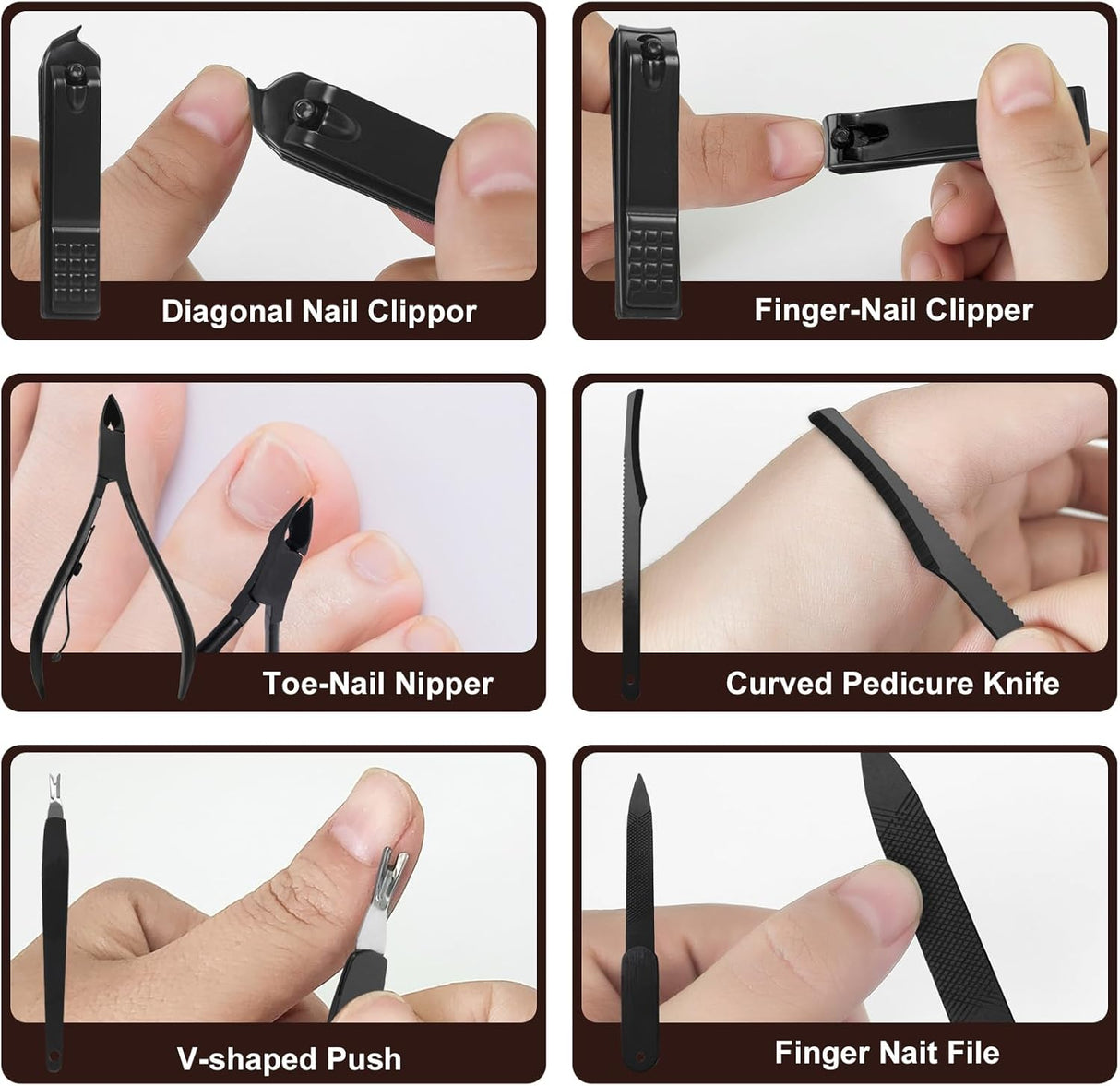 NBHS 16-in-1 Manicure Set – Stainless Steel Nail Clippers & Grooming Kit