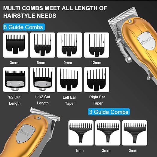NBHS Hair Clippers For Men Professional Beard Trimmer Cordless Hair Cutting Grooming Kit