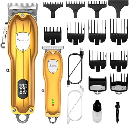 NBHS Hair Clippers For Men Professional Beard Trimmer Cordless Hair Cutting Grooming Kit