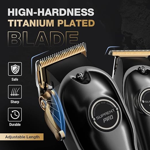NBHS Professional Hair Clippers for Men - Barber Clipper Set with LED Display
