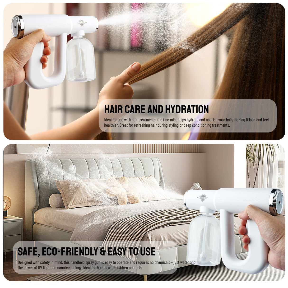 Nano Mist Sprayer – Rechargeable Wireless Blue Ray Disinfectant Atomizer for Salon & Home Use